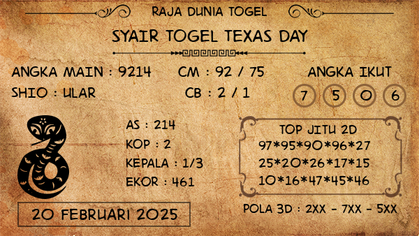 Prediksi Texas Day