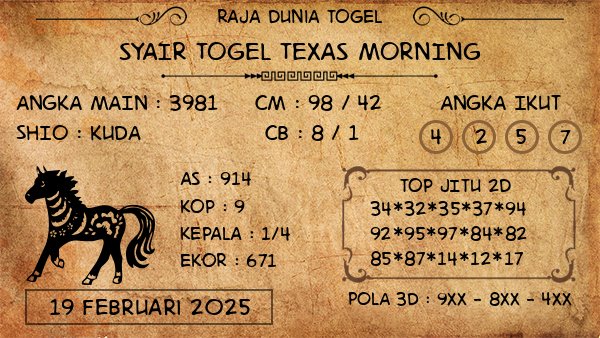 Prediksi Texas Morning